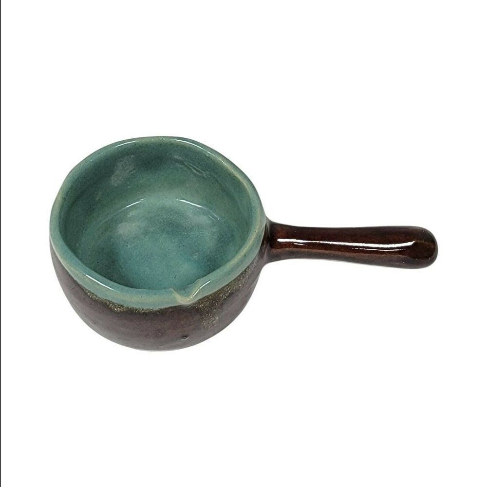 Vintage Red Wing John B Taylor Small Hot Butter Server  Brown & Green Village